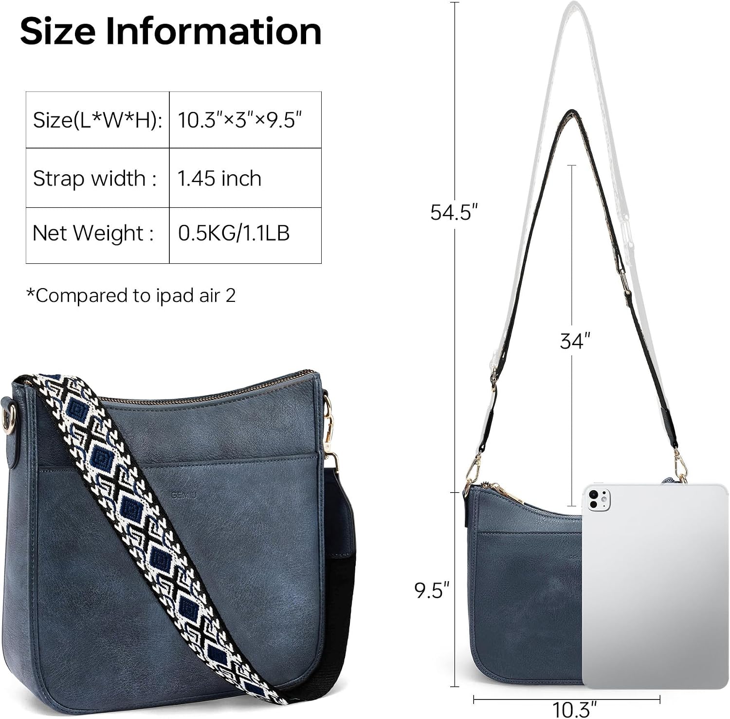 GEMIU Medium Crossbody Purse for Women Crossbody Bags with Adjustable Strap image 3