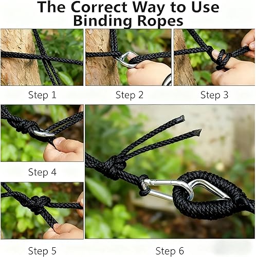 Miniatura 5 de Paquete de 2 hamacas  Hamaca de camping  Juego de hamaca portátil al aire libre  para senderismo, mochilero y camping  2 piezas (azul)