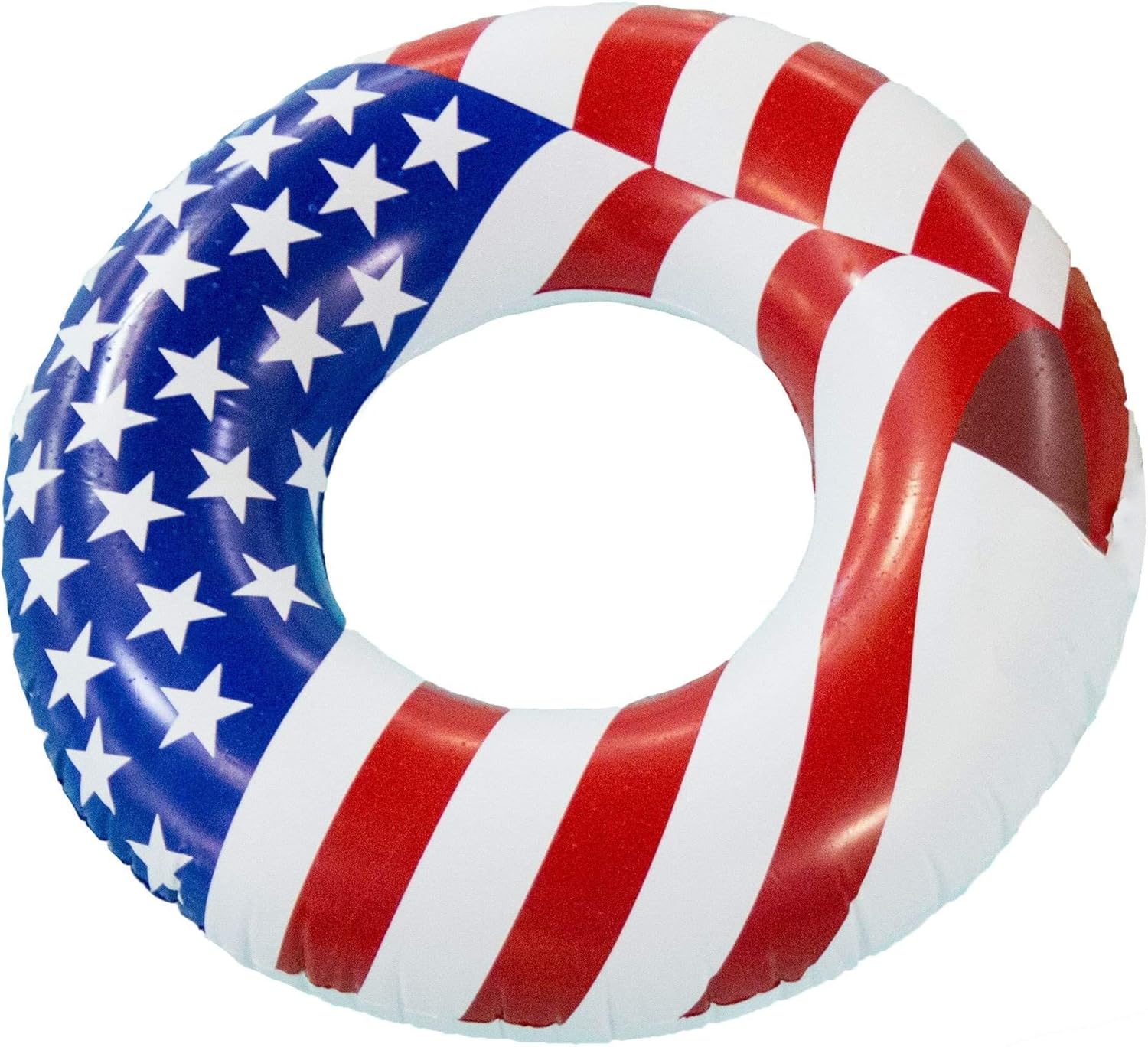 Swimline Round Inflatable Patriotic American Flag Swimming Pool or Lake ...