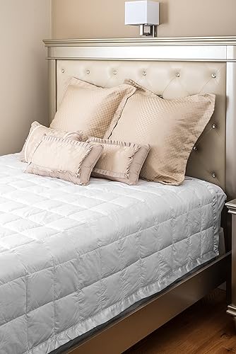 Downtown Feather - Manta clásica de plumón blanco (Queen 90 x 96 pulgadas, blanco)