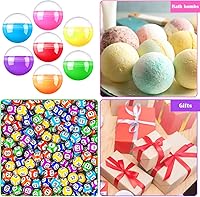 Vista 5 de Sosation 150 Pcs 1.26 Inch Gumball Vending Machine Capsules Empty Round Plastic Containers for Prizes Party Favors (Stylish Color)