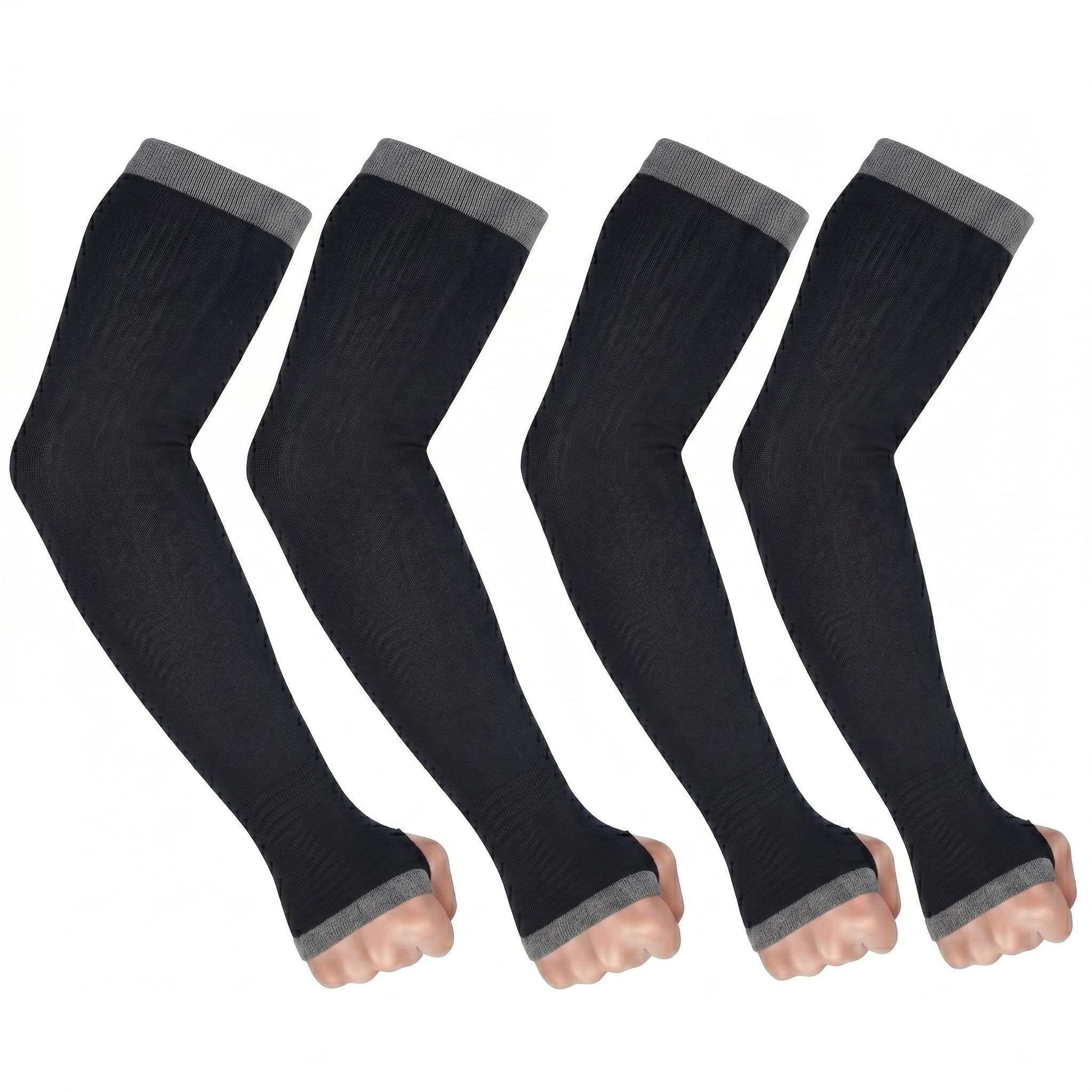 the dayshop enterprise UV Sun Protection Cooling Arm Sleeves For Men And Women 90% Nylon 10% Spandex Compression Hand Cover With Thumb Hole For Driving Cycling Cricket And Sports-picture-32