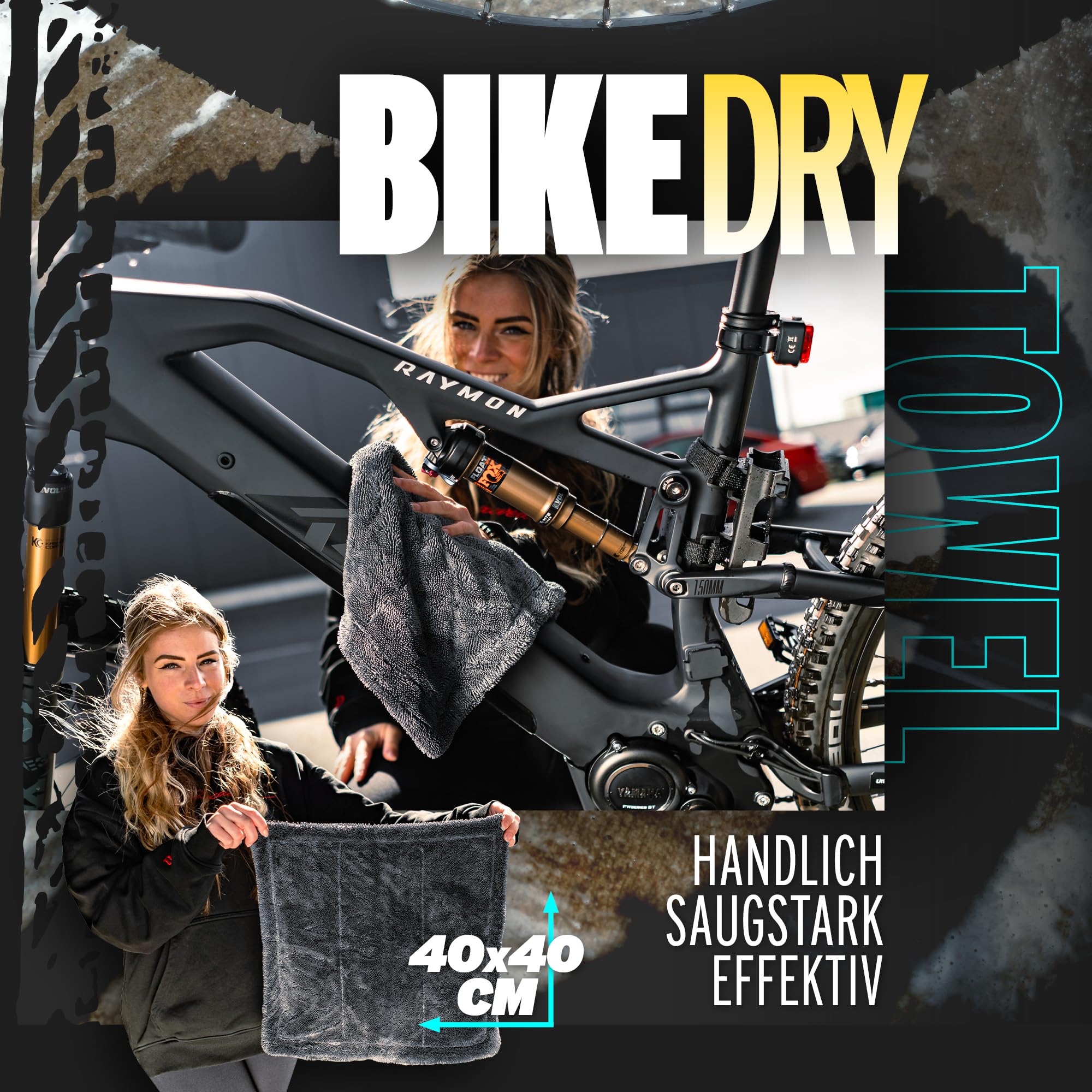 Sonax Bike Cleaner Kit de nettoyage pour vélo 1 l + spray de chaîne + brosse à chaîne + gant de lavage + chiffon sec | Kit d'entretien pour vélo électrique, VTT, vélo de route