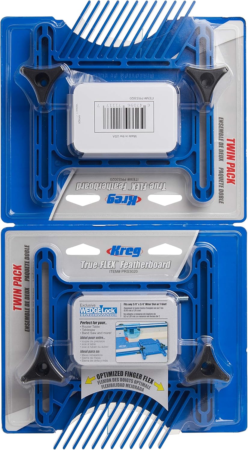 Kreg PRS3020 True-FLEX Featherboard, Pack of 2 , Blue - - 