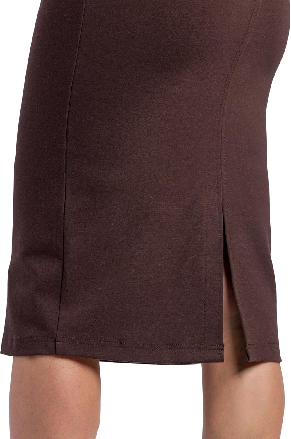 Fishers Finery Women's Ecofabric Ponte Pull On Midi Length Pencil Skirt; Form Fitting - Image 4