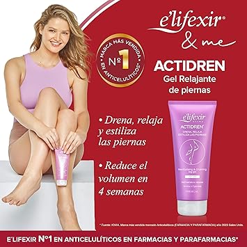 Gel relajante de piernas E’LIFEXIR Actidren por sólo 8,54€ ¡¡43% de descuento en compra recurrente!!