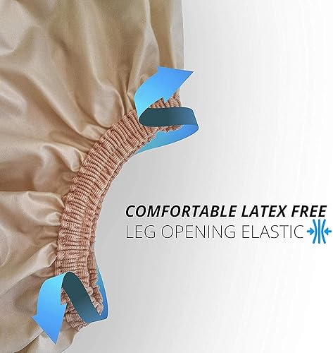 Miniatura 4 de Pantalón de protección contra fugas de incontinencia, lavable, duradero, duradero, duradero, color beige, talla L