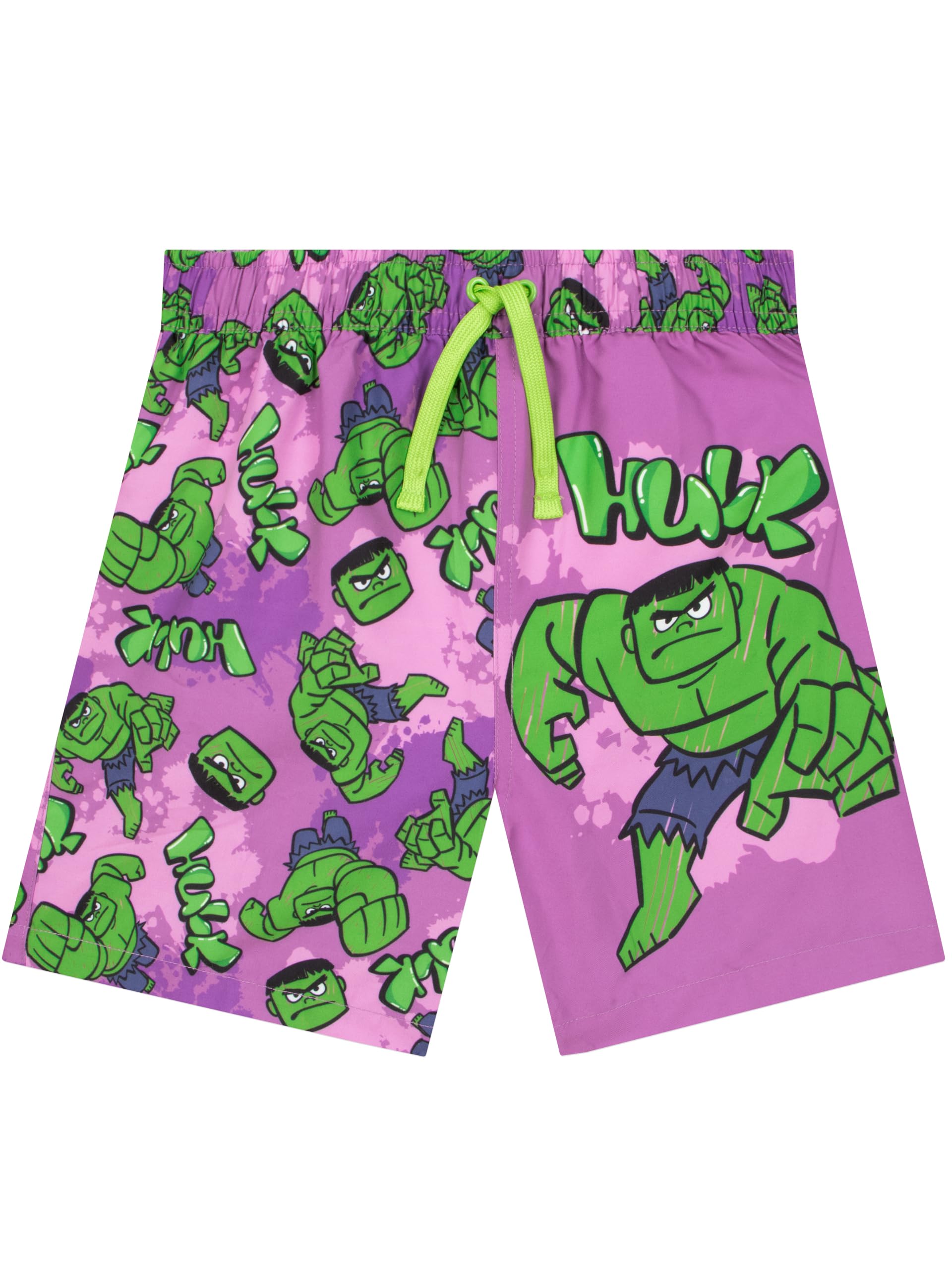 Marvel Boys Purple Hulk Swimming Trunks, Avengers Kids Swim Shorts, Swim Shorts, 2-3 Years