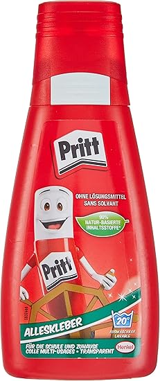 PRITT COLLE UNIVERSELLE TRANSPARENTE, À SÉCHAGE RAPIDE, SANS