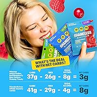 Vista 6 de Shameless Snacks - Gomitas keto bajas en carbohidratos sin gluten - Frambuesa roja, sandía, ballenas Wunderlicious