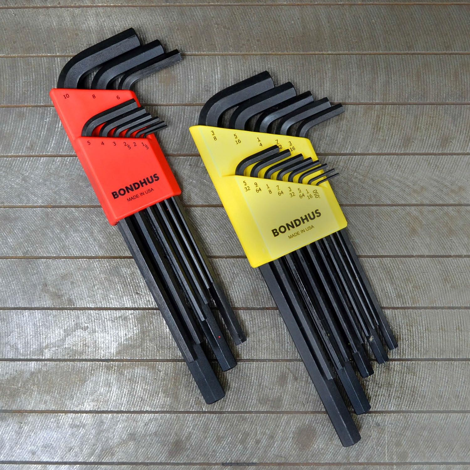 Bondhus 22199 Hex L-wrench DoublePK,Long Length,12137 .050-3/8" & 12199 1.5-10mm