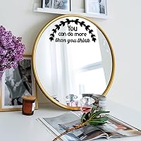 Vista 14 de Calcomanía de espejo "Yes You Can Sign with Exclamation Mark - Yes You Can Words of Inspiration Decor - Diferentes fuentes Yes You Can Sign