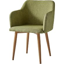 DS furniture Classic Fabric Accent Chair, Modern Tub Chair Comfort Armchair with Metal Legs for Living Room Bedroom Home Office 5 colors   Green