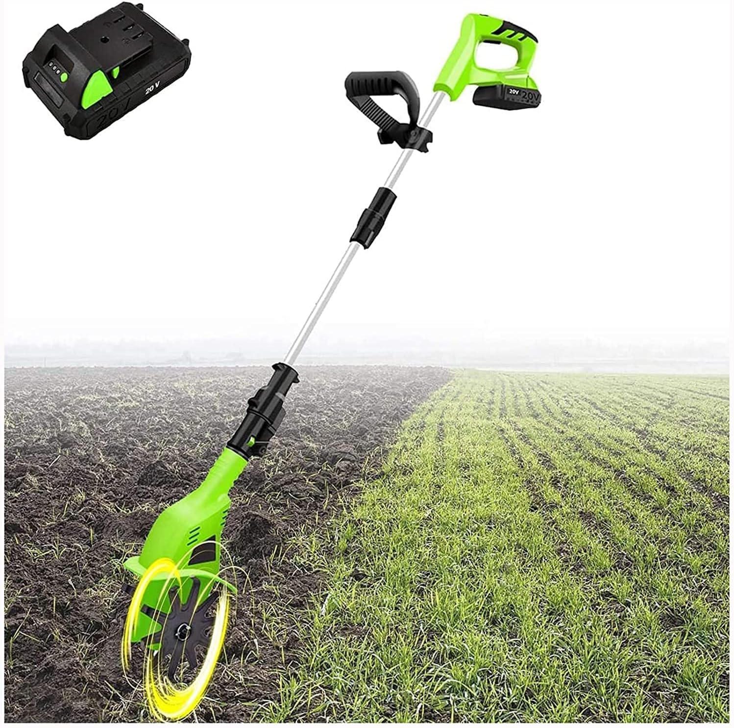 Cordless Rotavator,20V Cordless Garden Tiller Rotavator