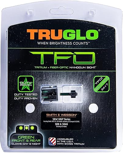 Miniatura 8 de TRUGLO TFO Tritium and Fiber-Optic Handgun Sights for Smith  Wesson Pistols