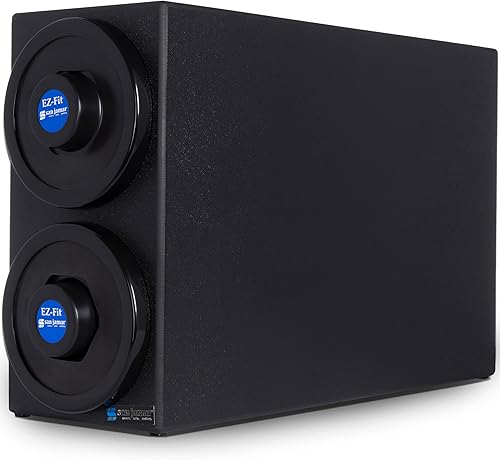 San Jamar Ez-Fit - Armario dispensador de tazas, 2 niveles con anillos negros para restaurantes, comedores y comida rápida, plástico, 17 x 9.75 x