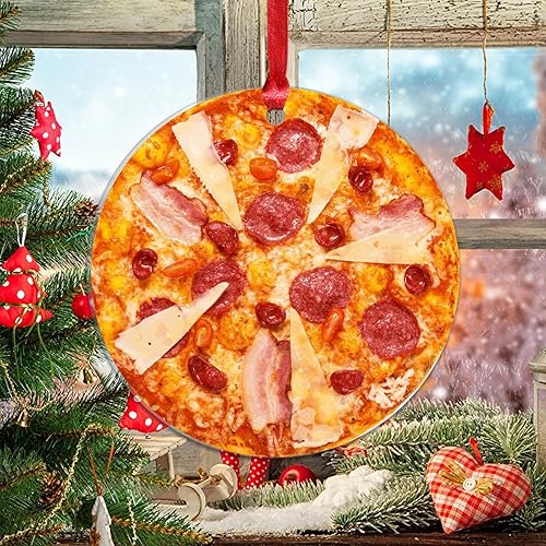 Miniatura 49 de Adorno de Navidad mexicano de tortilla de maíz acrílico adornos para decoraciones de Navidad, divertidos y deliciosos adornos de decoración de árbol