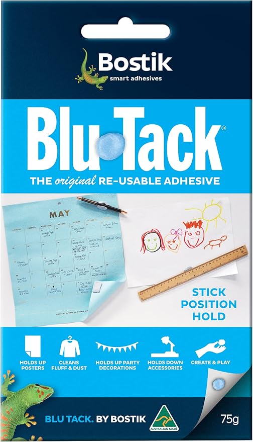 BluTack Reusable Adhesive 75g Adhesive Putty Office