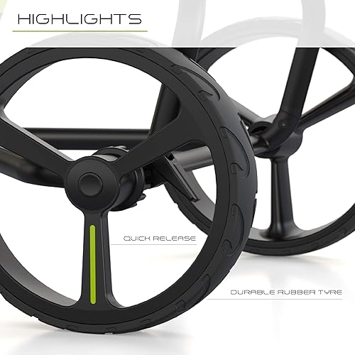 Miniatura 4 de Golf Carts 3 Wheel Push Cart  1-Step Folding Aircraft Grade Frame, Clear Design Concept Lightweight & Easy Handling