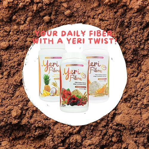 Miniatura 6 de Sabor Naranja - Fibra Diaria - Deliciosos Sabores Exóticos, Proteína de Trigo y Soja, 300g (10.5oz) - Las Originales Virales de Yeri.