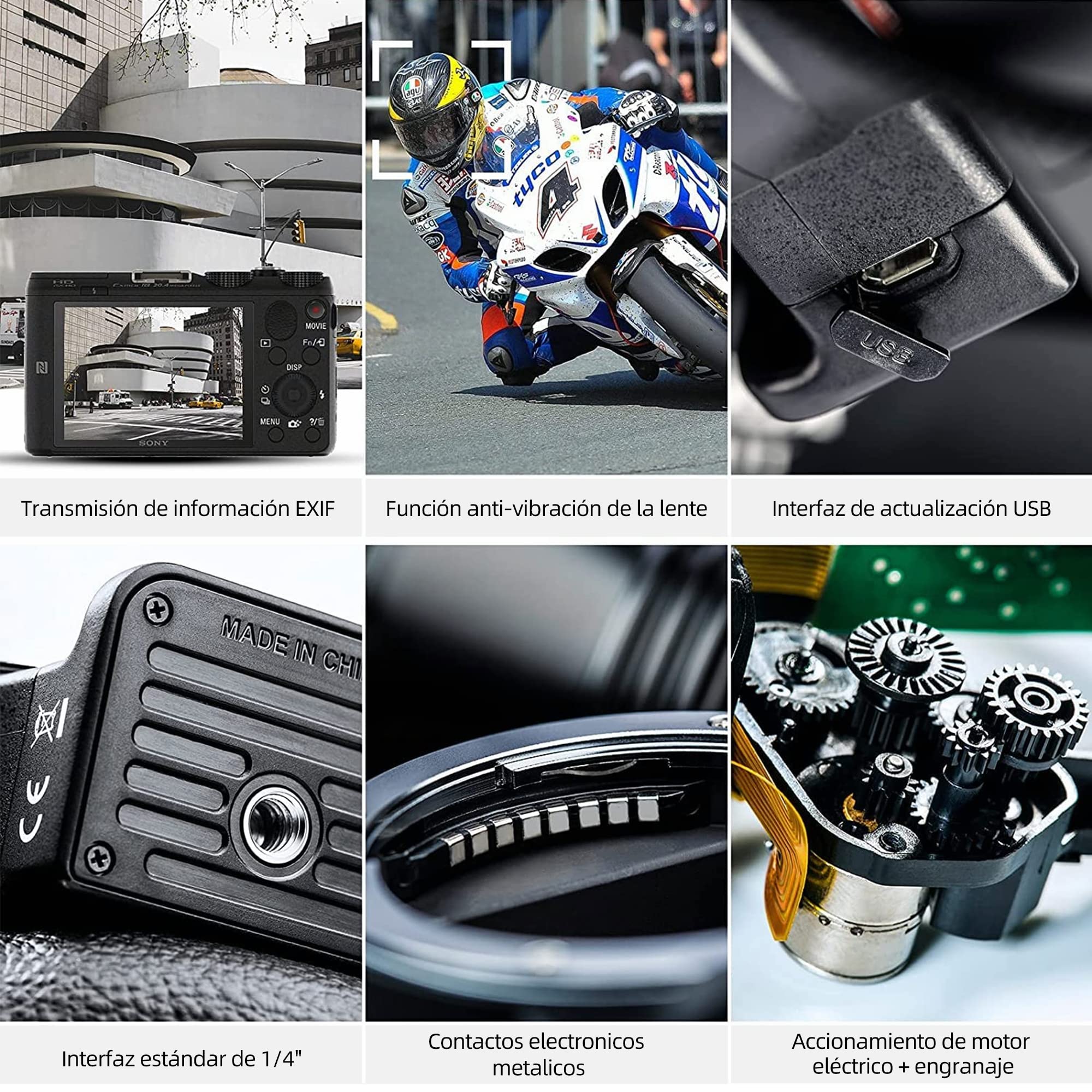 VILTROX NF-E1 Anillo Adaptador de Objetivo Enfoque automático Adaptador de Objetivos Lente para Nikon F Objetivo a Sony E Mount Cámara A9 A7RIII A7RII A7III A7II A6500 A6400 A6300