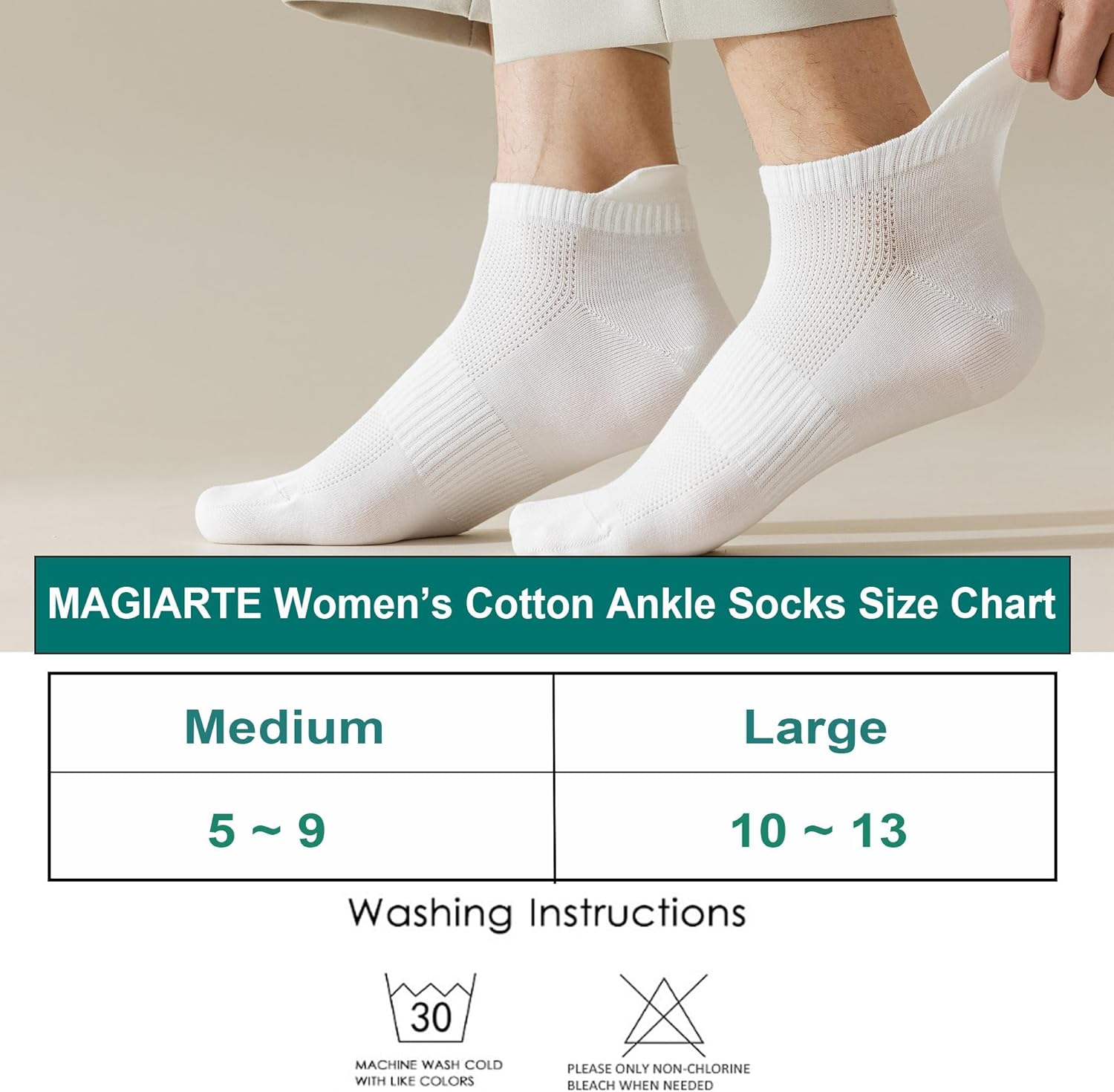 MAGIARTE Womens Cotton Ankle Socks Low Cut Athletic Casual Mutil Color No Show Running Socks for Women - Image 6