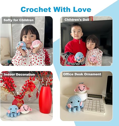 Miniatura 3 de LINZHEAXY Kit de ganchillo para principiantes, kit de ganchillo para principiantes para adultos y niños, juego completo de ganchillo para