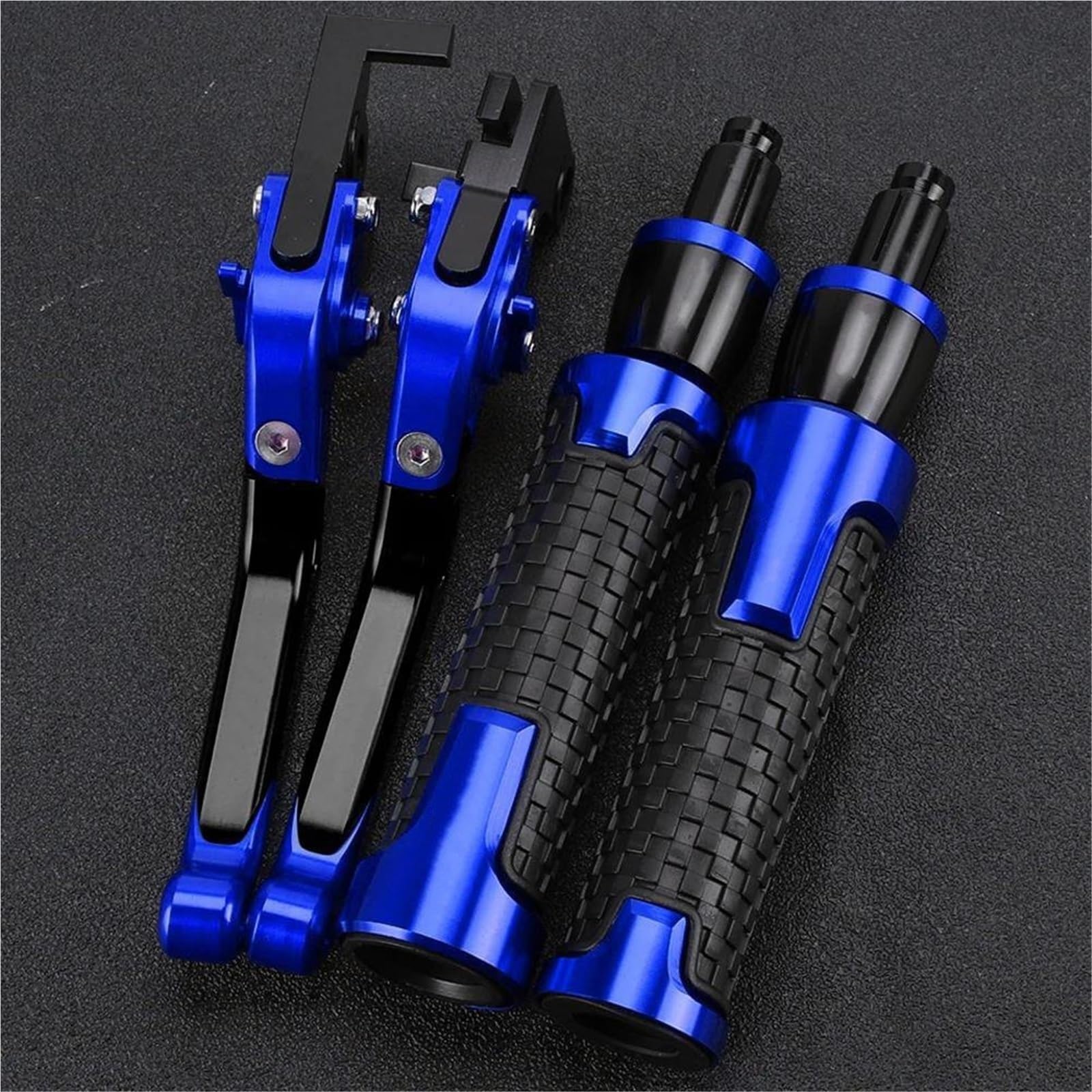 TGVSELPJ Motorcycle Part Motorcycle Folding Adjustable Brake Clutch Levers Handlebar Grips Ends for Kawasaki for Ninja 1000 Tourer Z1000 Z1000R Z1000SX 2017-2024(Blue)