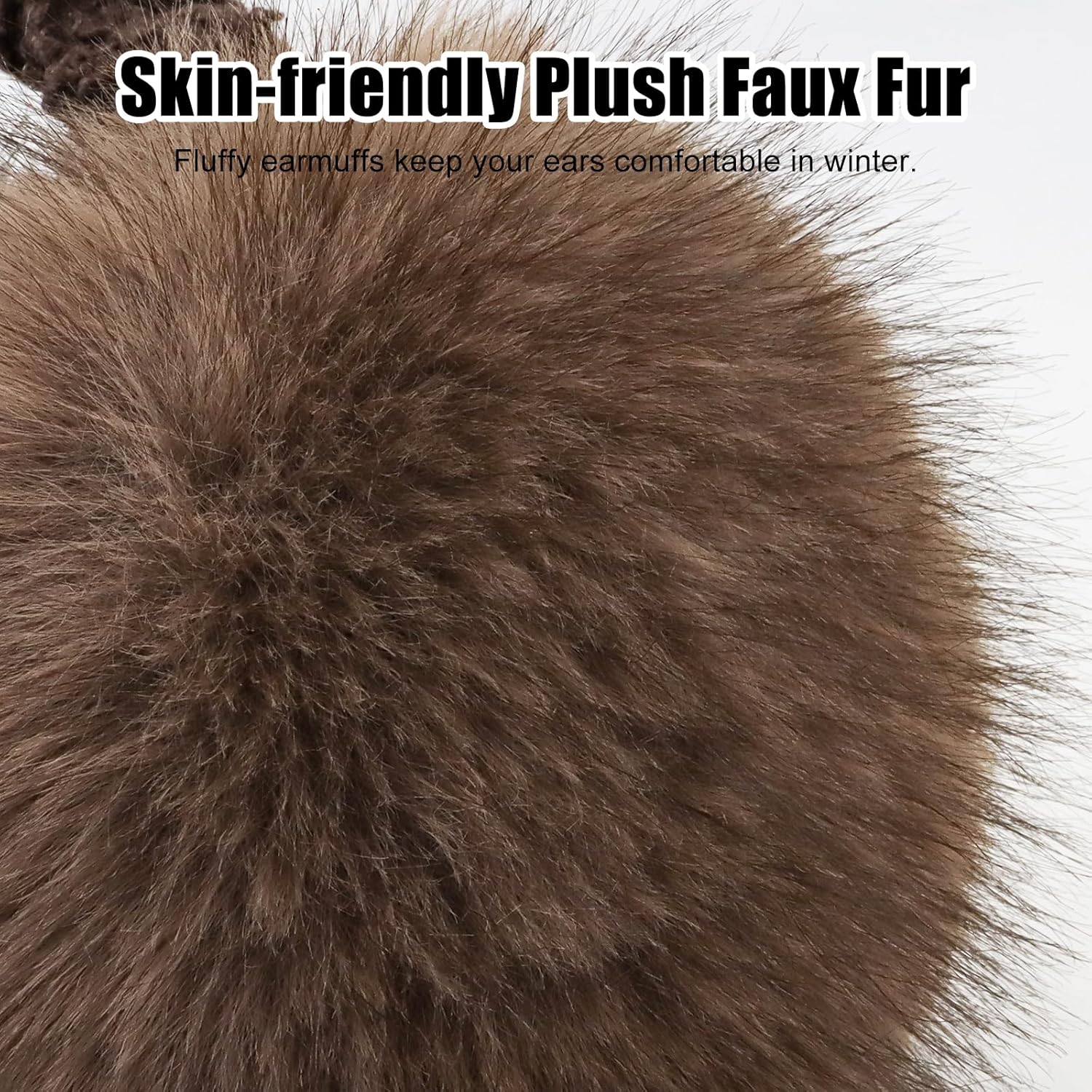 Women Winter Earmuffs Foldable Fluffy Ear Muffs Furry Faux Fur Ear Warmer Soft Fit Plush Ear Cover for Cold - Image 2