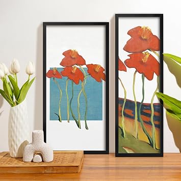 LaVie Home 8x24 Picture Frame 2 pack, Display Pictures 8 x 24 Panoramic Frame, 8x24 Black Photo Frame with HD Plexiglass, Display Frame for Vertical or Horizontal, Classic Collection