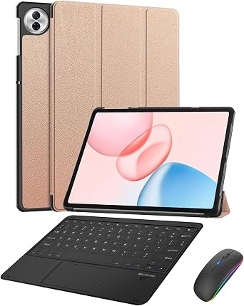 Keyboard Case for Honor Pad 10 12.1 Inch Tablet with Mouse for Touchpad Honor Pad 10 Tablet 12.1 Inch with Pen Holder, Removable Keyboard Case