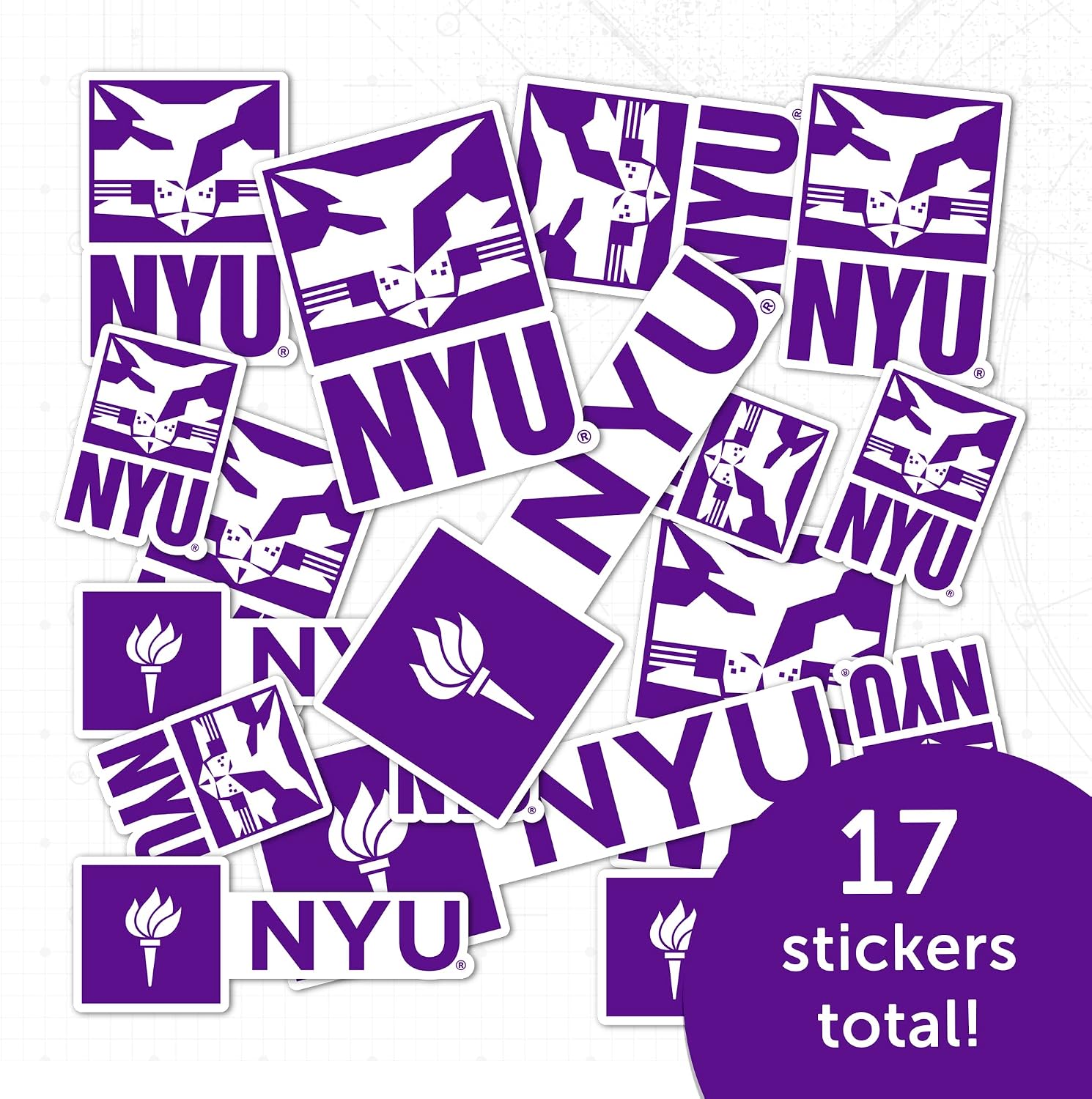 Desert Cactus New York University Sticker Violets Vinyl Decals Laptop Water Bottle Car Scrapbook 13.43x10.94 Sheet T1 (Type 1-1)