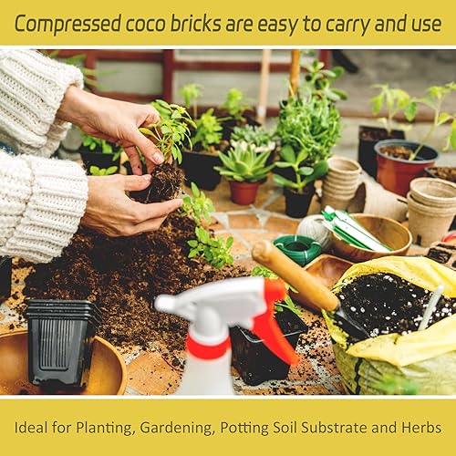 Miniatura 21 de Legigo Paquete de 10 ladrillos de coco orgánico de fibra de coco - 100% natural comprimido ladrillo de coco sustrato de fibra de coco con bajo