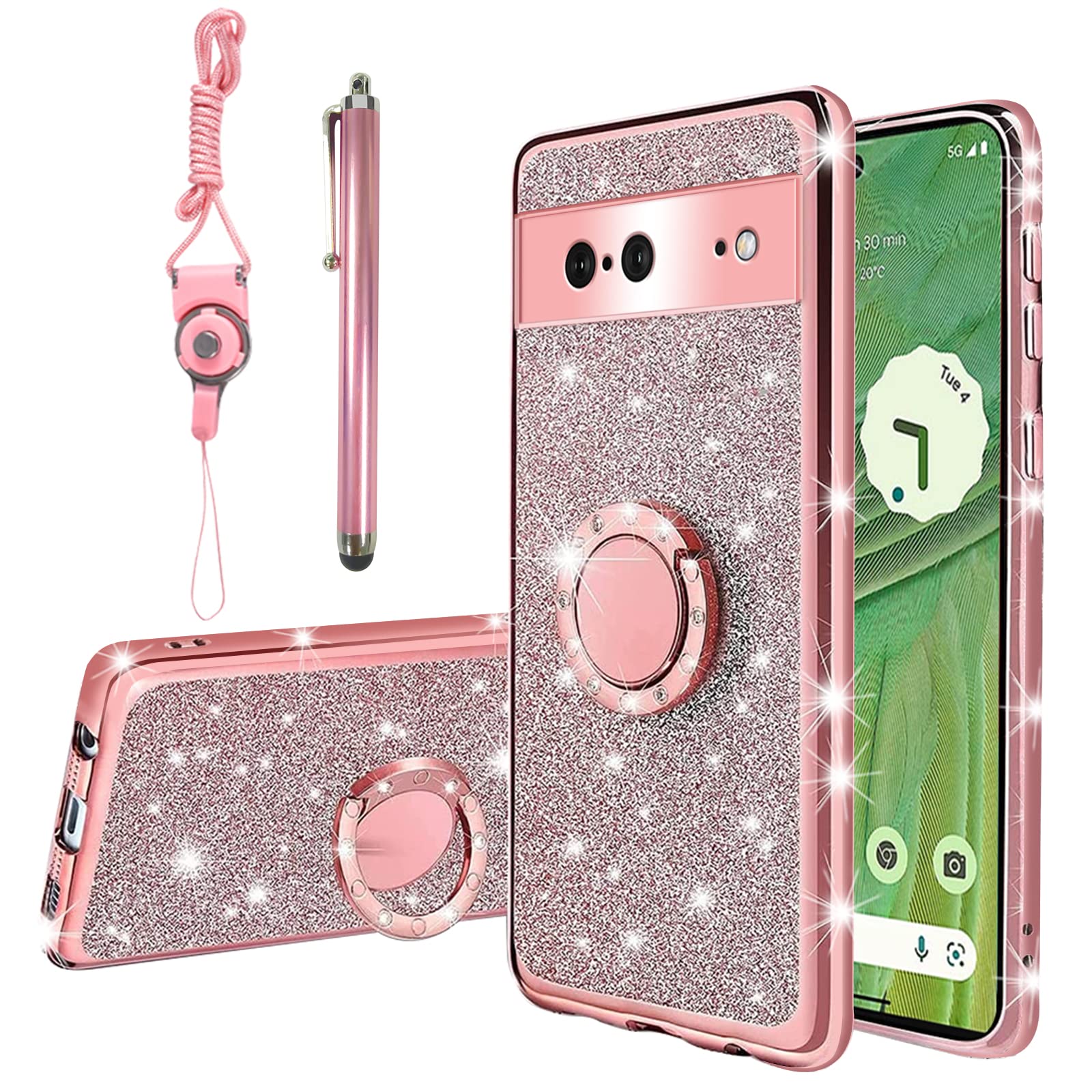 KuDiNi Google Pixel 7 5G 2022 Case for Women Soft TPU Transparent