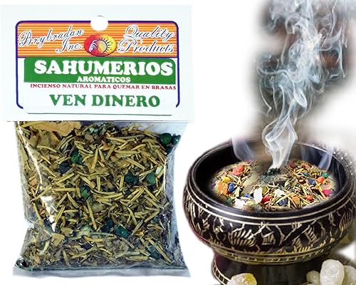 3 piezas de incienso de hierbas Dinero VEN SAHUMERIO ESPIRITUAL DE HIERBAS para quemar sobre carbón
