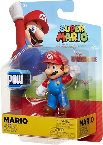 Miniatura 9 de Super Mario Figura de acción articulada coleccionable de Mario de 4 pulgadas con accesorio de prisionero de guerra
