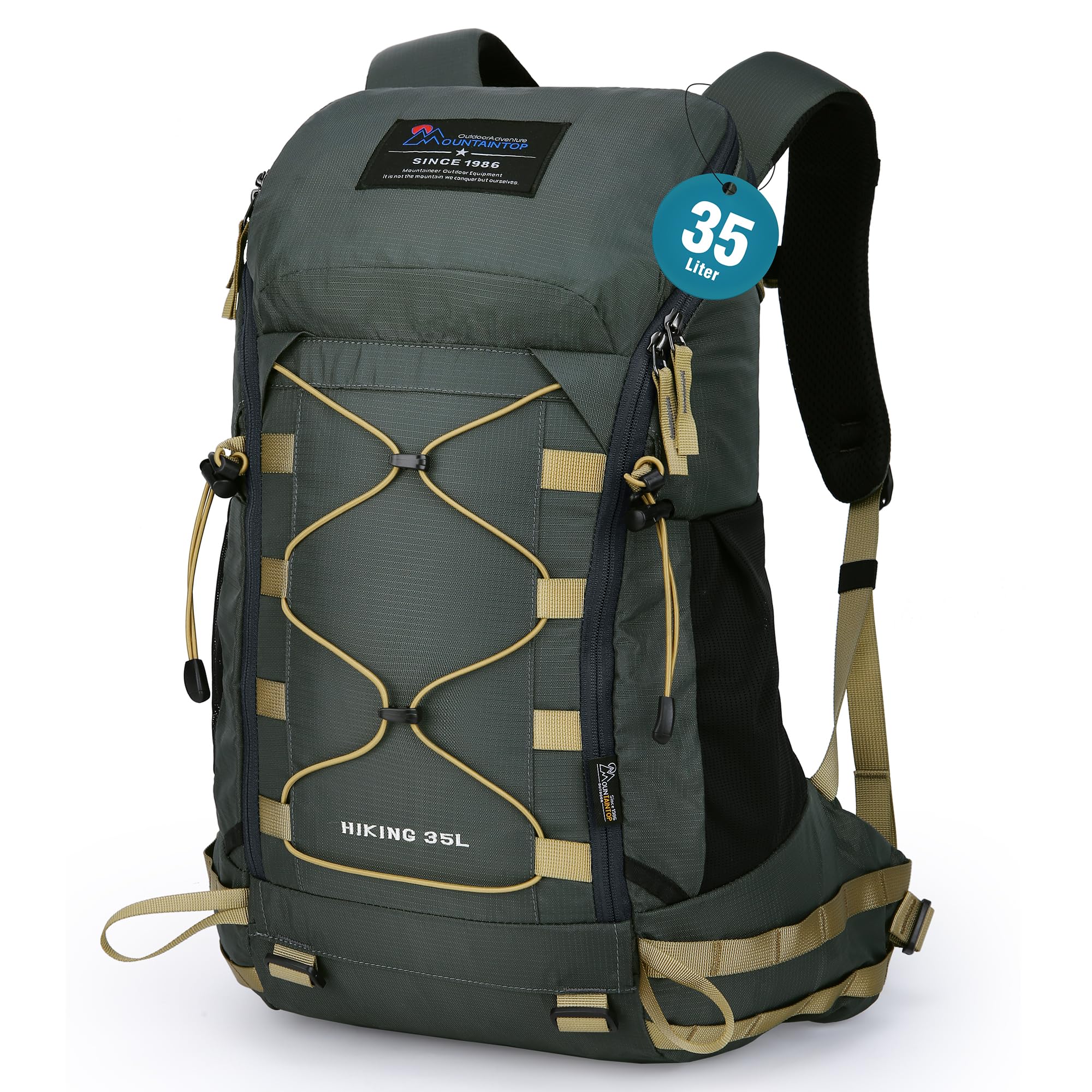 MOUNTAINTOP Hiking Backpack 35L Travel Backpack Lightweight Daypack for Men&Women Outdoor Camping