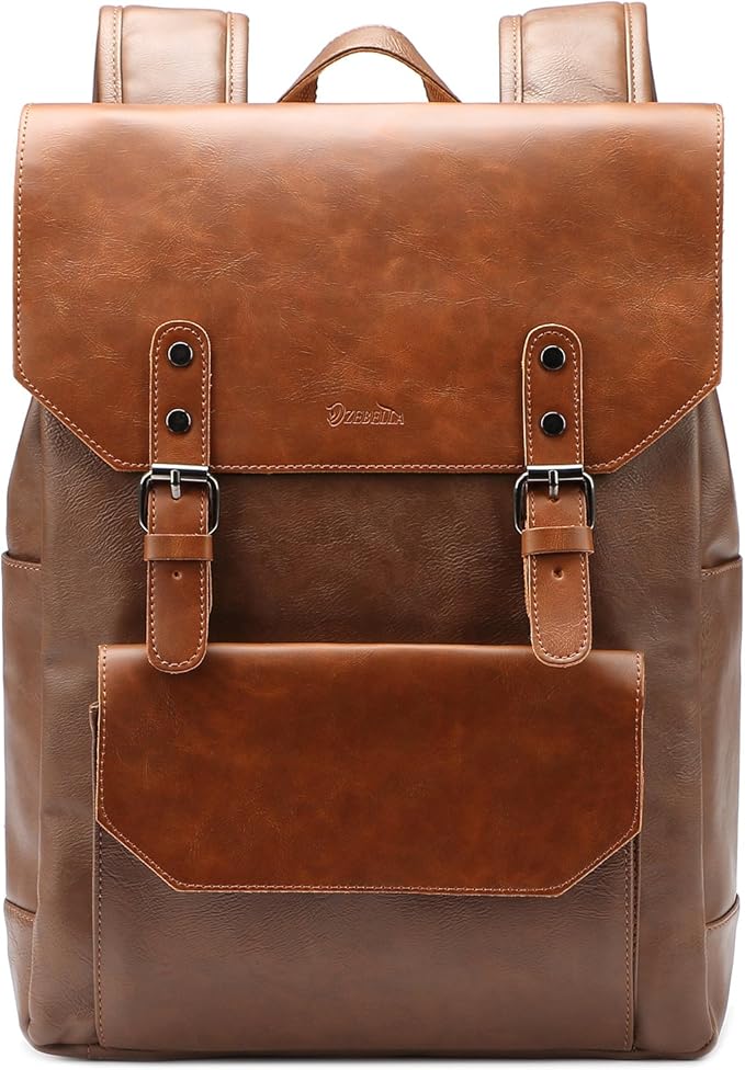 vintage leather backpack amazon