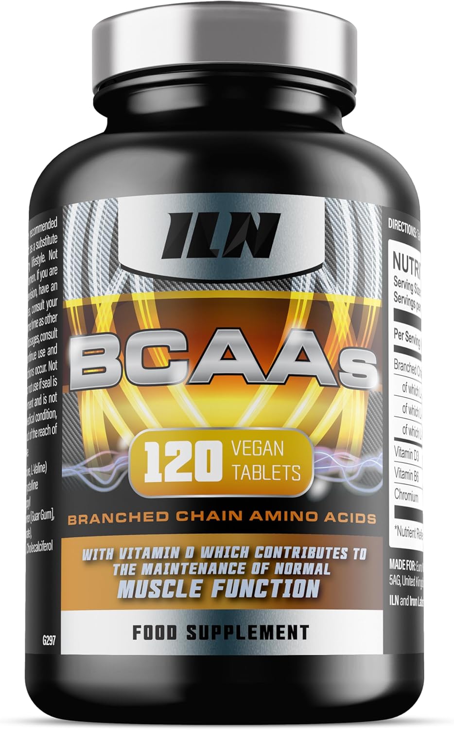 BCAA Tablet – BCAAs (120 Tablets) – 2400mg BCAAs per Serving – BCAA Amino Acids with Vitamin D for Normal Muscle Function – Suitable for Vegans & Vegetarians