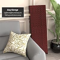 Vista 32 de Pantalla plegable de fibra tejida corta de 4 pies - Crema - 4 paneles