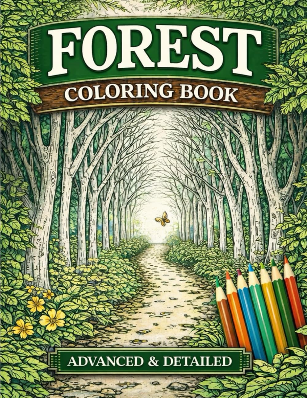 Forest Coloring Book: Advanced & Detailed Woodland Scenes for Adults – Relaxing Nature Landscapes for Stress Relief and Mindfulness