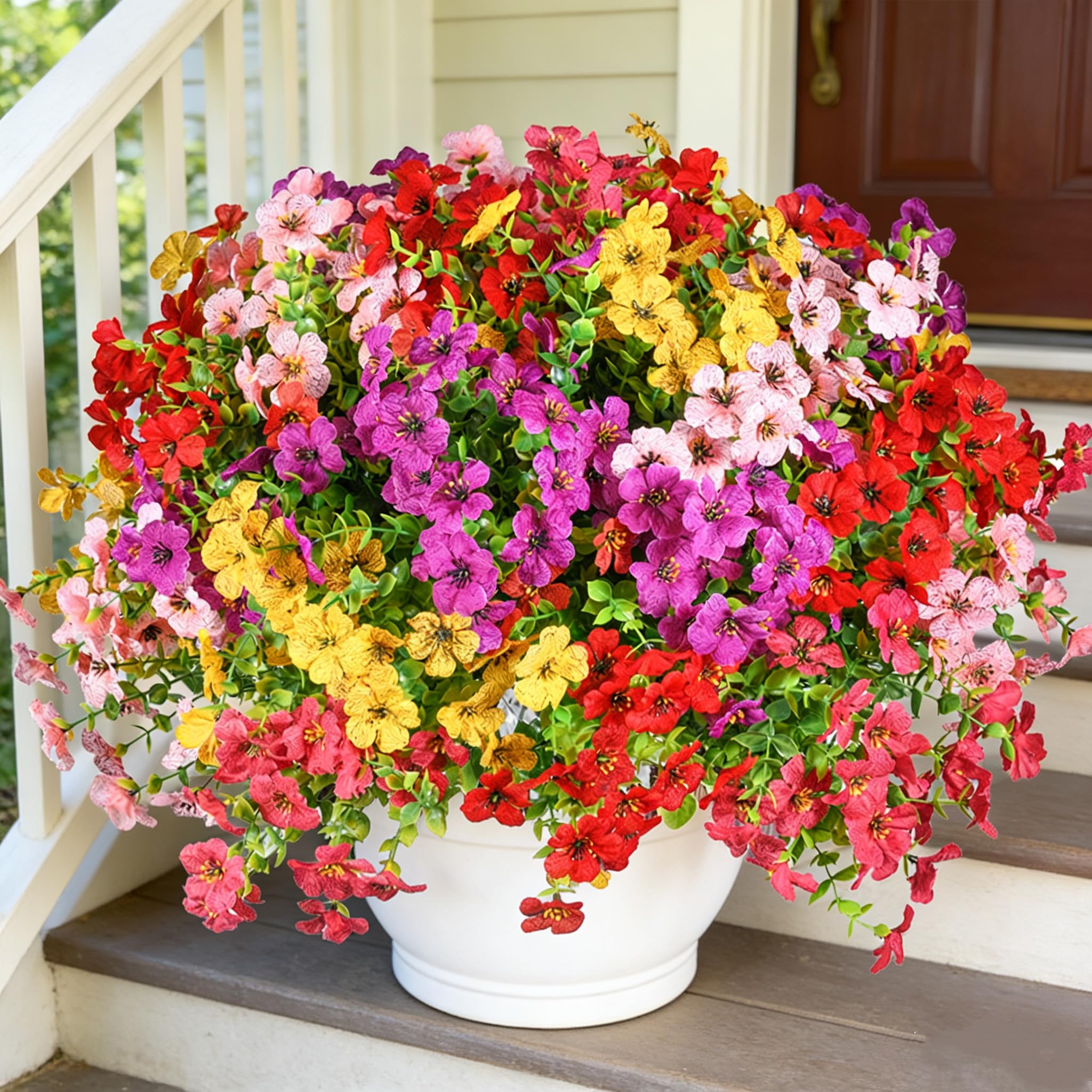 Plantes en plastique d'extérieur fleurs artificielles LYLYFAN fausses fleurs de décoration