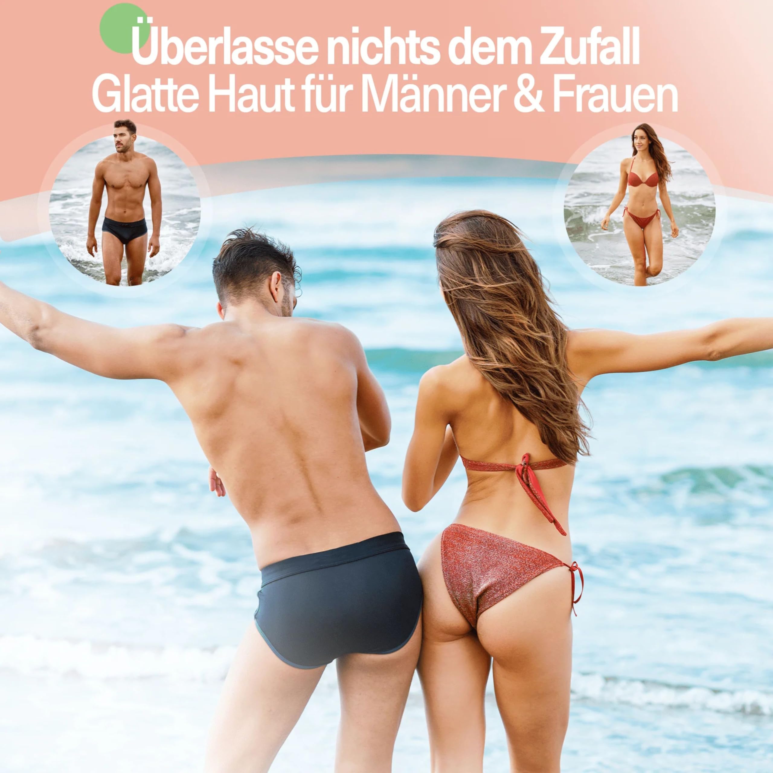Belle Body Probier-Set zur Haarentfernung – Glatte Haut, schmerzfrei, vegan, langanhaltend – Gesicht, Achseln, Intimbereich, Körper