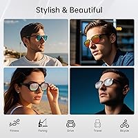 Vista 5 de 4 clips polarizados para Ray-Ban Meta Wayfarer y Gen 2 (RW4008/RW4012 Grande 53-22), clip de decoloración para Meta Wayfarer Gen 2 Protege tus ojos