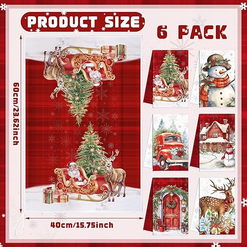 Miniatura 10 de Honoson 4 paños de cocina ultra absorbentes, suaves, de secado rápido, paño de limpieza de poliéster para lavar platos y secar platos, suministros