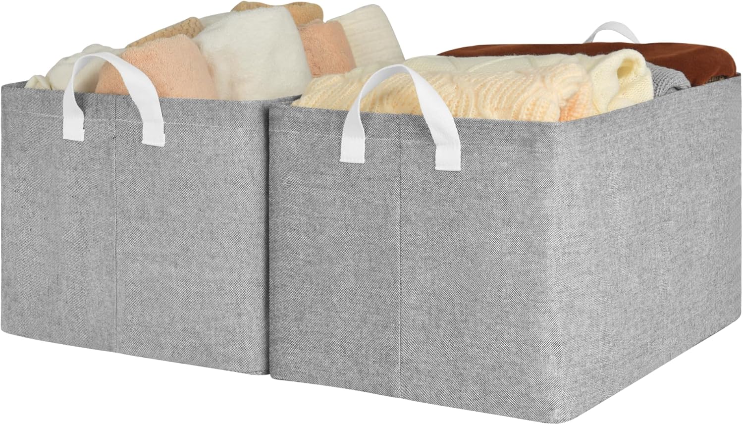 StorageWorks Storage Bins, Fabric Storage Bins for Shelves, Extra Large Storage