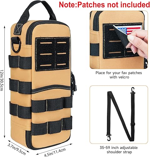 Miniatura 2 de Bolsas de herramientas pequeñas resistentes para hombres con mosquetón, bolsa táctica para herramientas, organizador de almacenamiento de