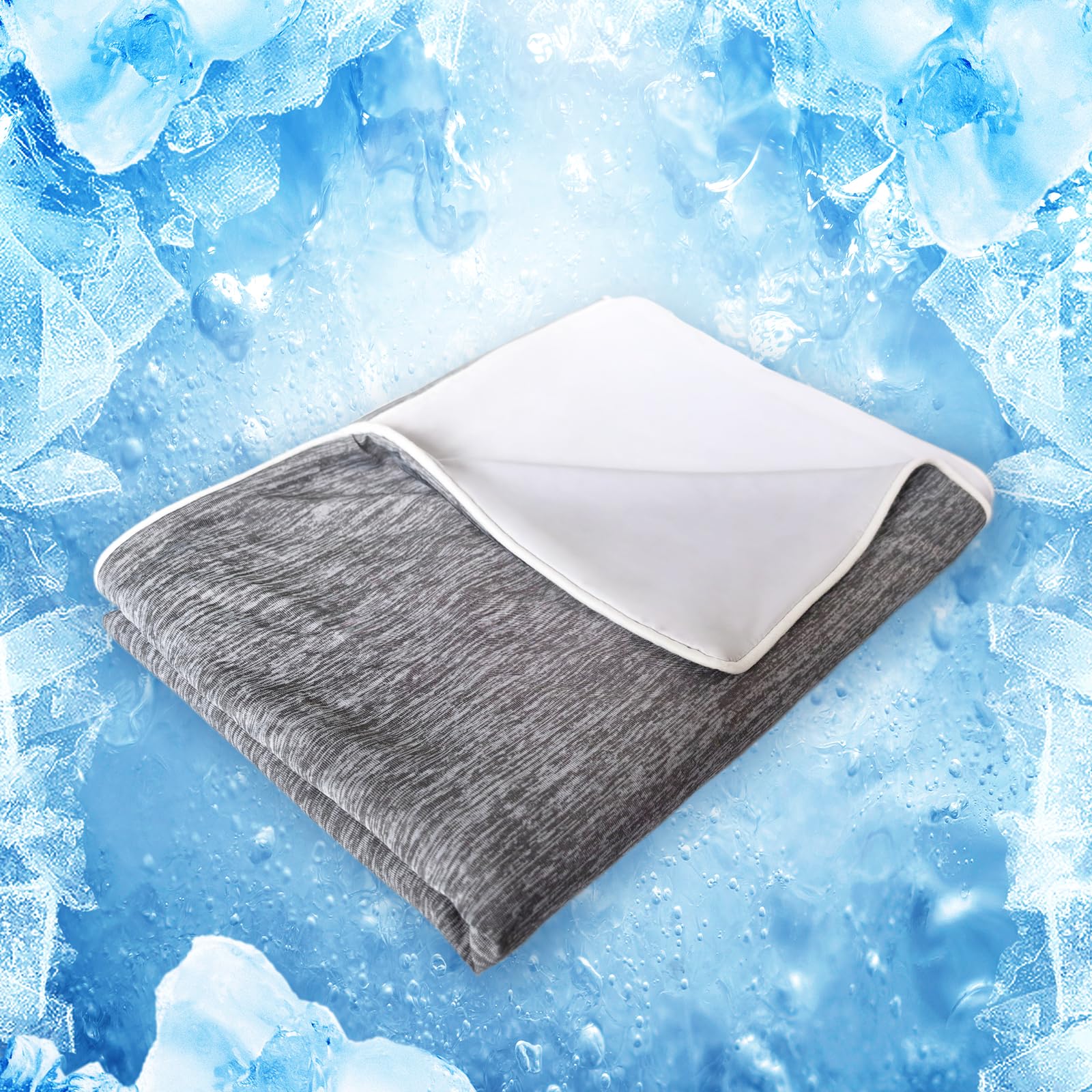 CZZZ Cooling Blanket Throw XL 50"x70" Size for Hot Sleepers, 100% Oeko-Tex Certified Q-MAX>0.5, Arc-Chill Cool-to-Touch Technology, Absorbs Heat to Keep Cool on Warm Nights for Summer
