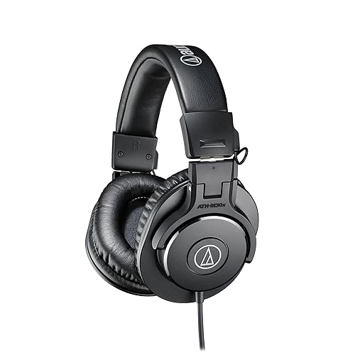 Audio-Technica ATH-M30x Professional Studio Monitor Headphones, Black