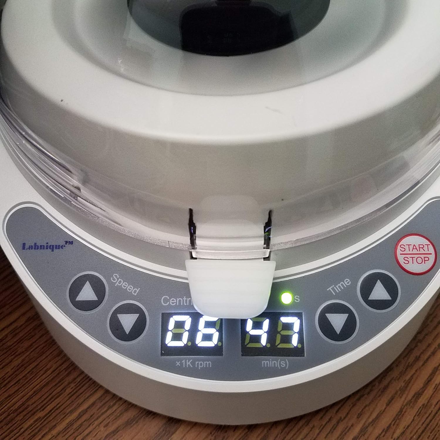 Mini Desk-top Centrifuge Set, Digital, High-Speed from 3000 RPM to 10000 RPM, 2 Rotors for 8 x 2.0/1.5 ml and 2 x 8-Strip PCR Tubes, 2 Sets of Adapters for 0.2ml and 0.5ml Tubes, 110V (Natural Color)
